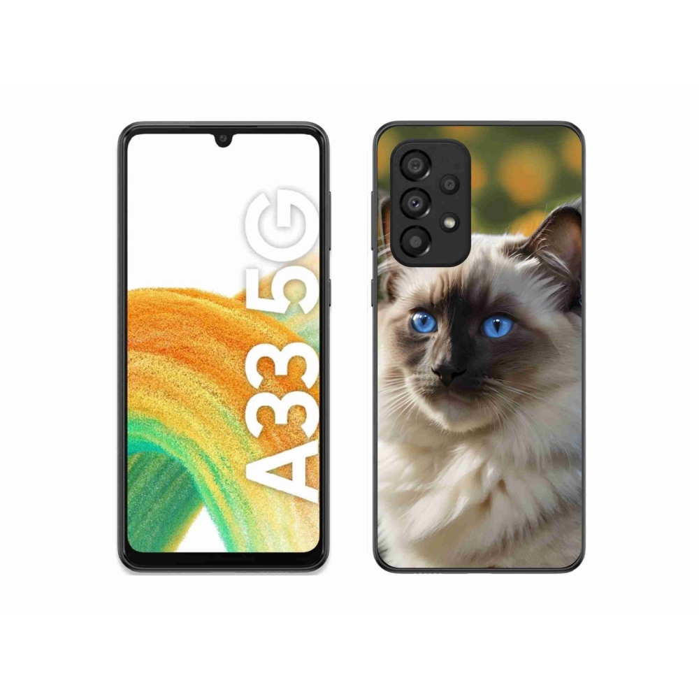 Gélový kryt mmCase na Samsung Galaxy A33 - biely ragdoll