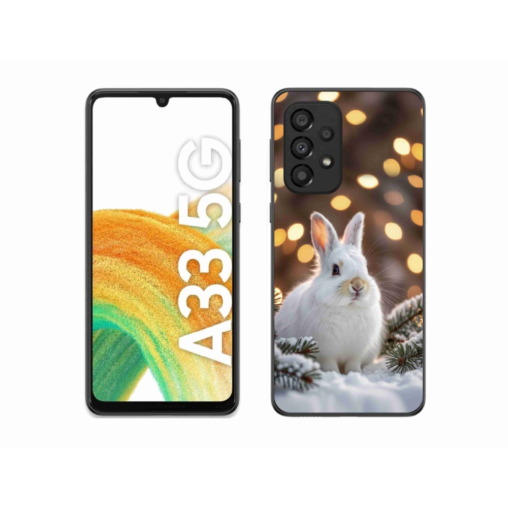 Gélový kryt mmCase na Samsung Galaxy A33 - biely zajac