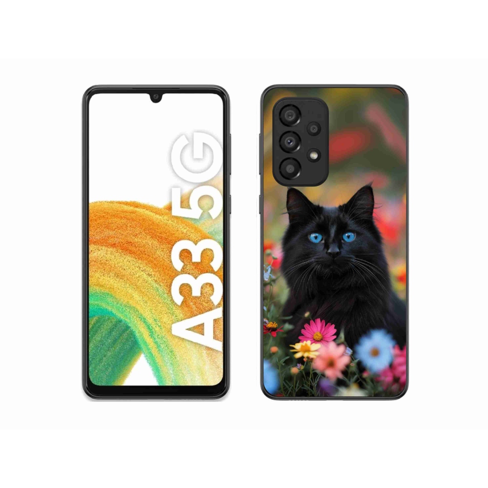 Gélový kryt mmCase na Samsung Galaxy A33 - čierne mačiatko 4