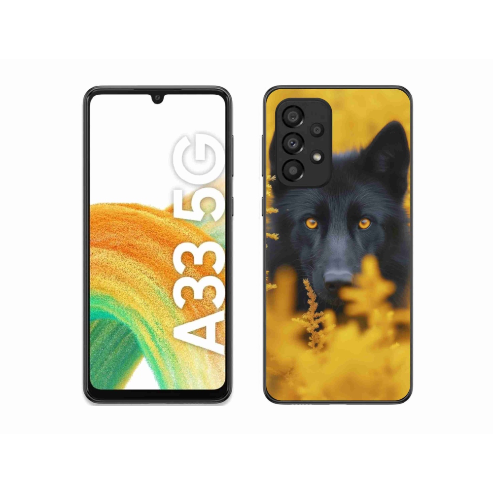 Gélový kryt mmCase na Samsung Galaxy A33 - čierny vlk 2
