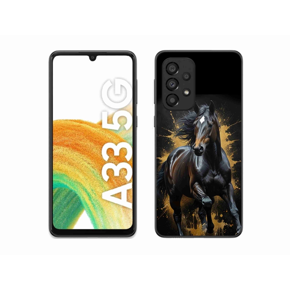 Gélový kryt mmCase na Samsung Galaxy A33 - elegantný čierny žrebec