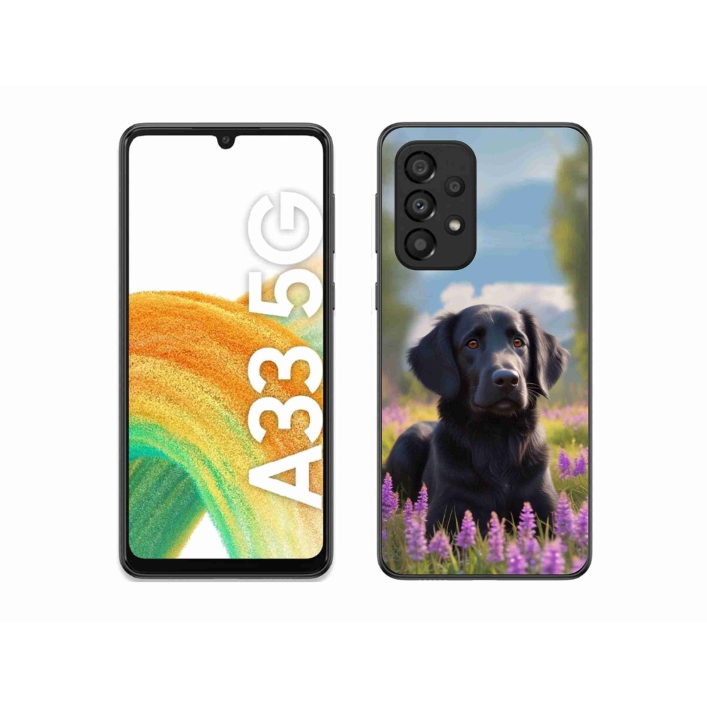 Gélový kryt mmCase na Samsung Galaxy A33 - elegantný čierny retriever