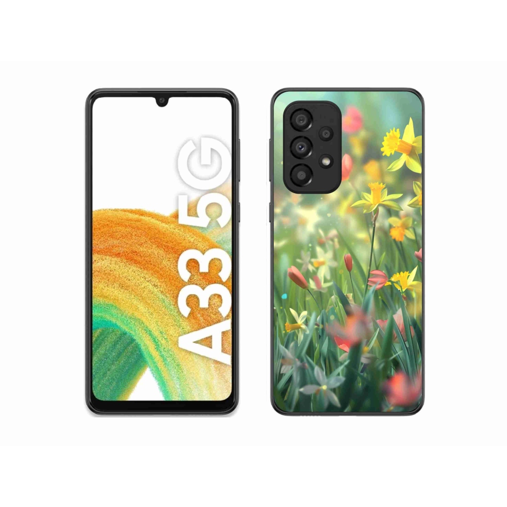Gélový kryt mmCase na Samsung Galaxy A33 - jarné kvety
