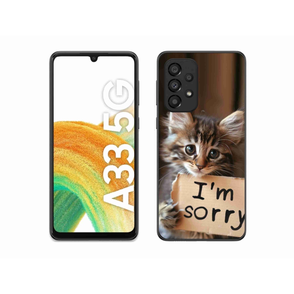 Gélový kryt mmCase na Samsung Galaxy A33 - mačacie ospravedlnenie