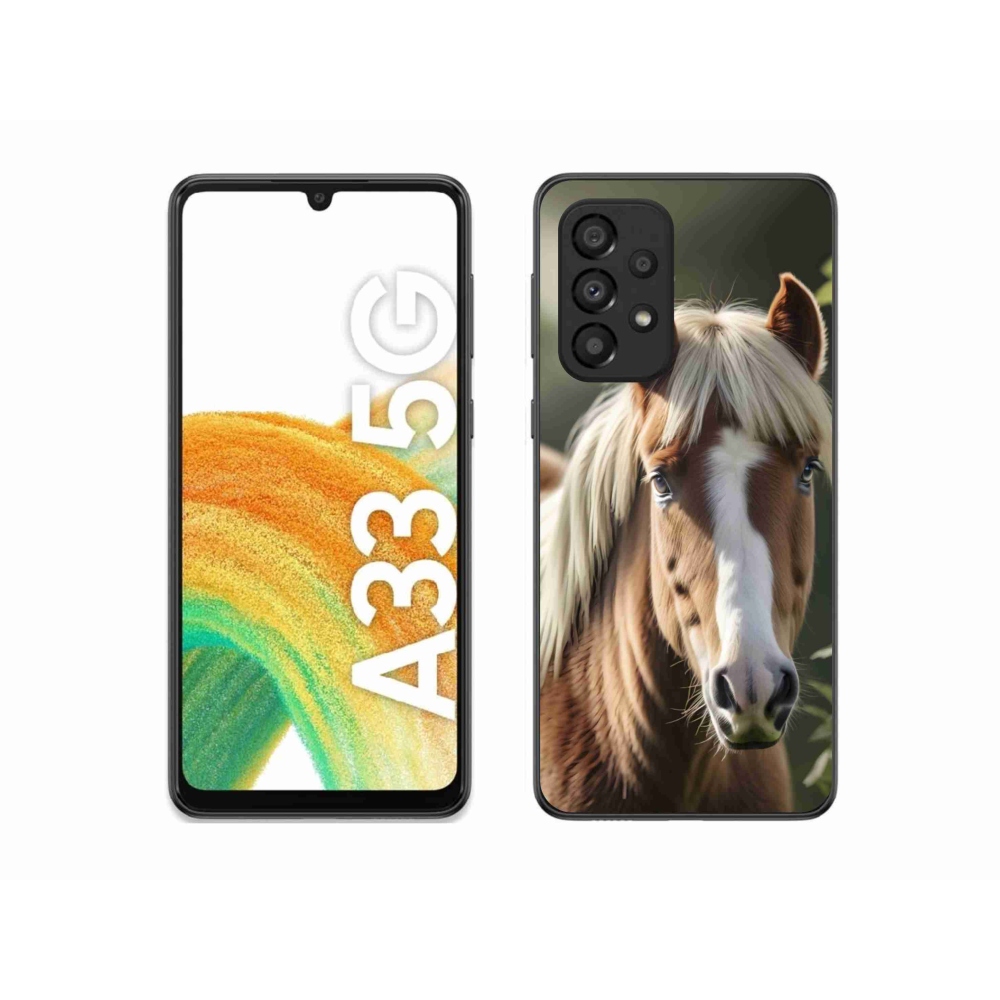 Gélový kryt mmCase na Samsung Galaxy A33 - kôň so svetlou hrivou