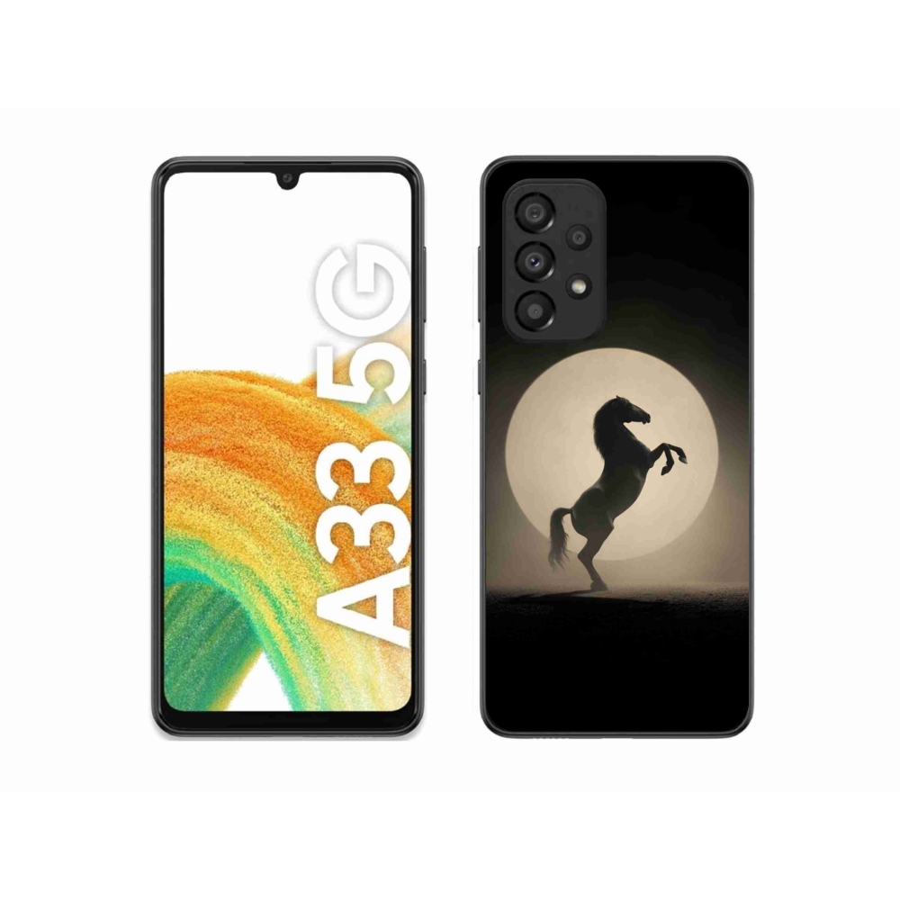 Gélový kryt mmCase na Samsung Galaxy A33 - kôň v siluete
