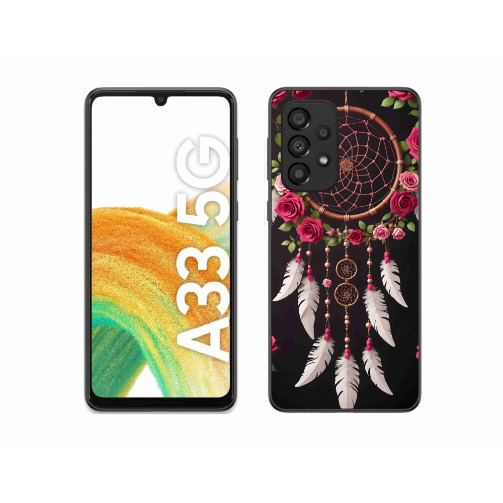 Gélový kryt mmCase na Samsung Galaxy A33 - lapač snov s ružami