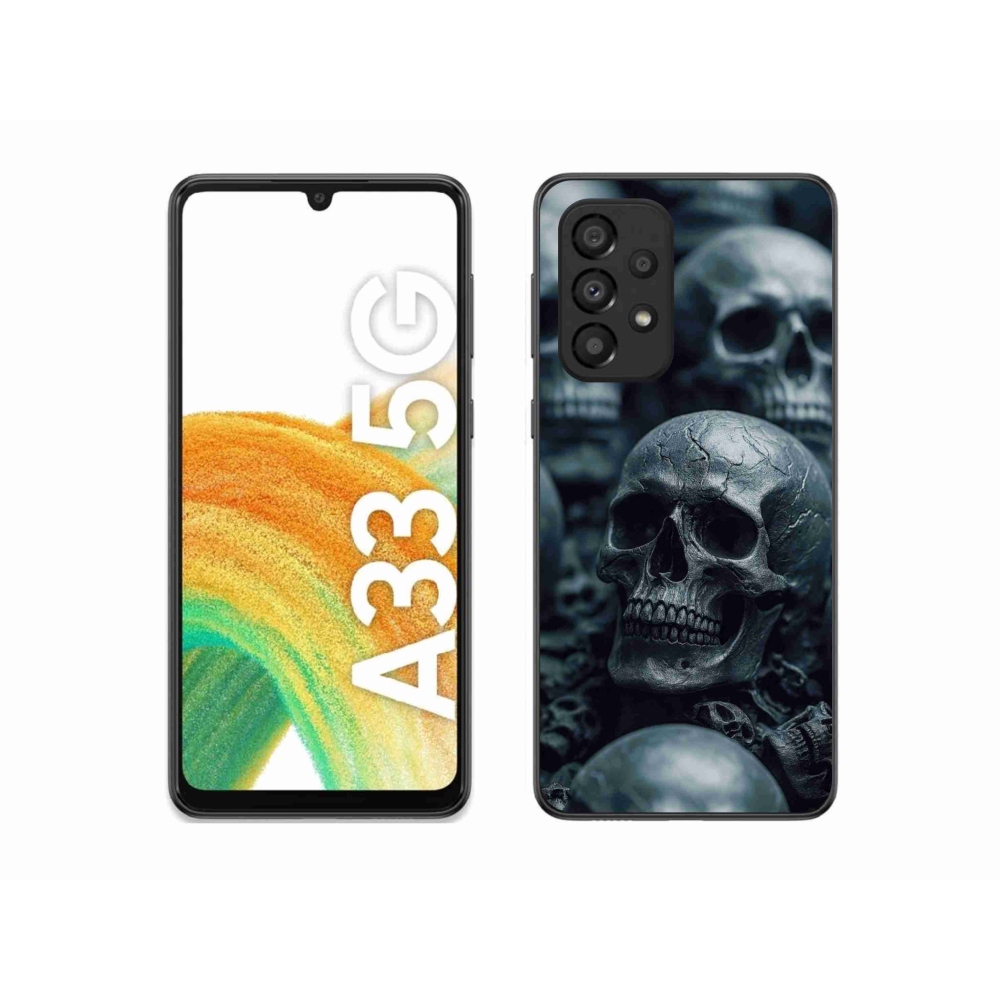 Gélový kryt mmCase na Samsung Galaxy A33 - lebka 2