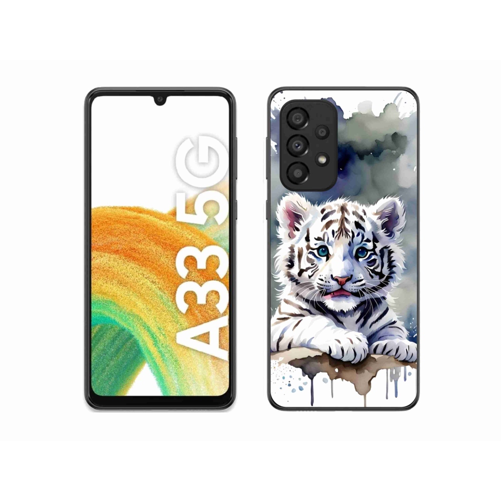 Gélový kryt mmCase na Samsung Galaxy A33 - mláďa bieleho tigra