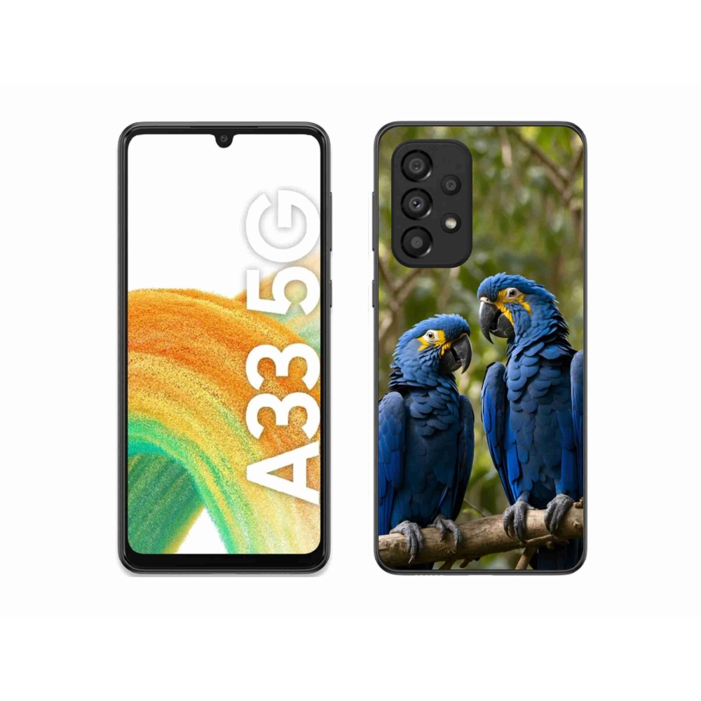 Gélový kryt mmCase na Samsung Galaxy A33 - papagájové duo