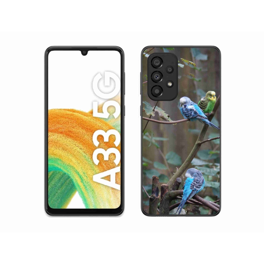Gélový kryt mmCase na Samsung Galaxy A33 - papagáje na vetve