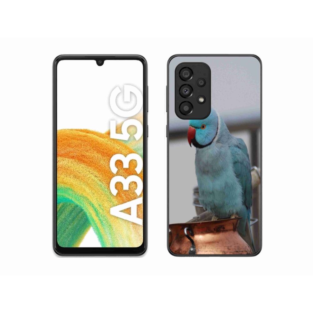 Gélový kryt mmCase na Samsung Galaxy A33 - papagáj alexander modrý