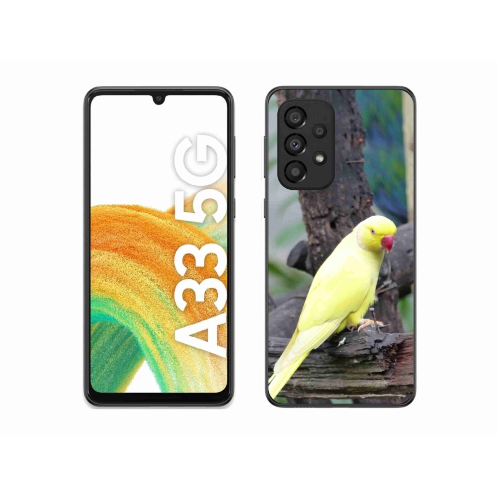 Gélový kryt mmCase na Samsung Galaxy A33 - papagáj alexander žltý