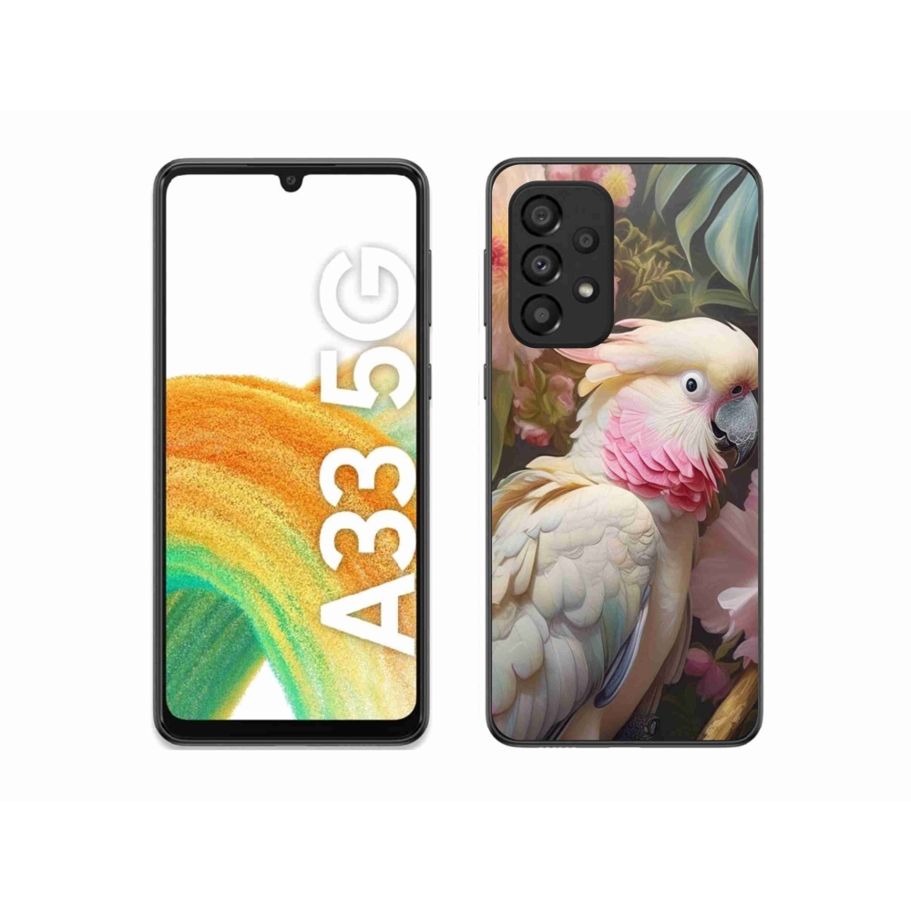 Gélový kryt mmCase na Samsung Galaxy A33 - papagáj kakadu ružový 2