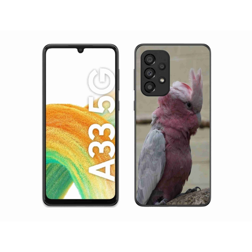 Gélový kryt mmCase na Samsung Galaxy A33 - papagáj kakadu ružový