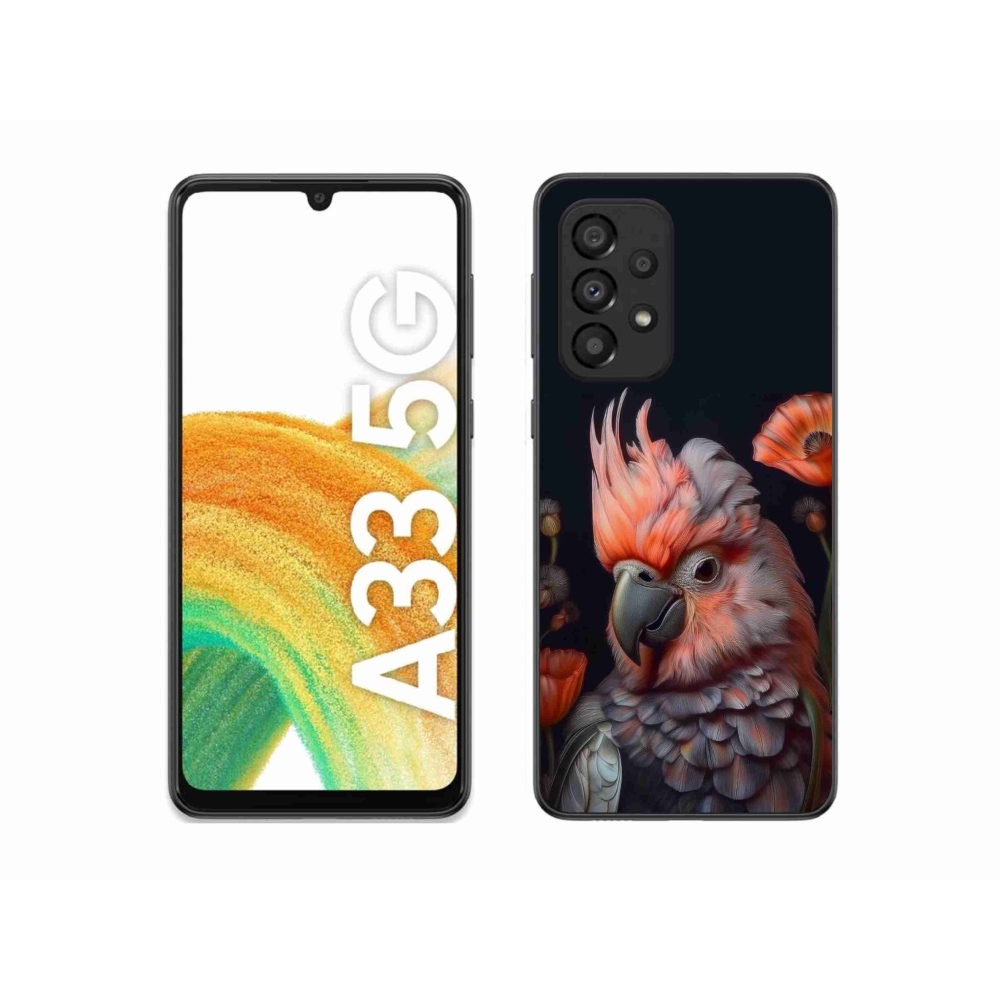 Gélový kryt mmCase na Samsung Galaxy A33 - papagáj kakadu vo farbách