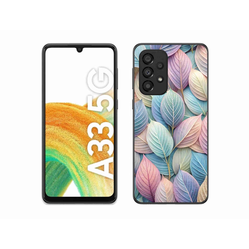 Gélový kryt mmCase na Samsung Galaxy A33 - pastelové listy