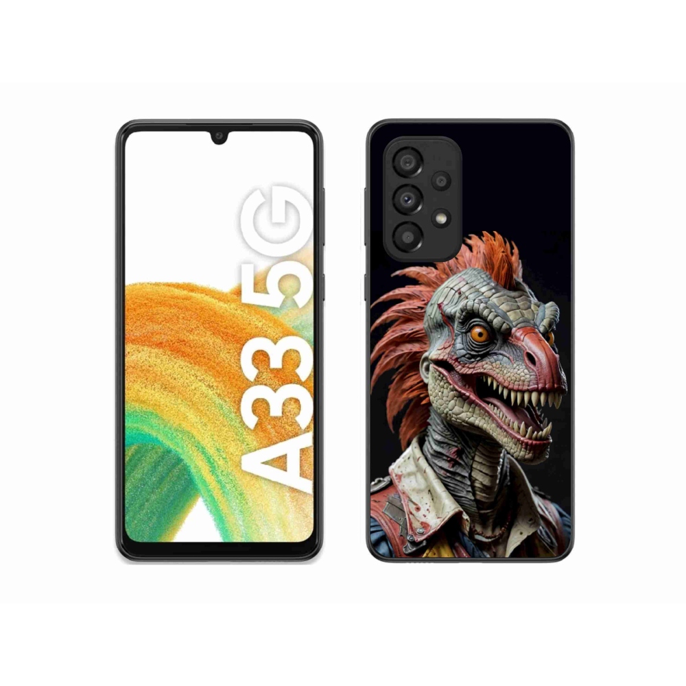 Gélový kryt mmCase na Samsung Galaxy A33 - punk dinosaurus