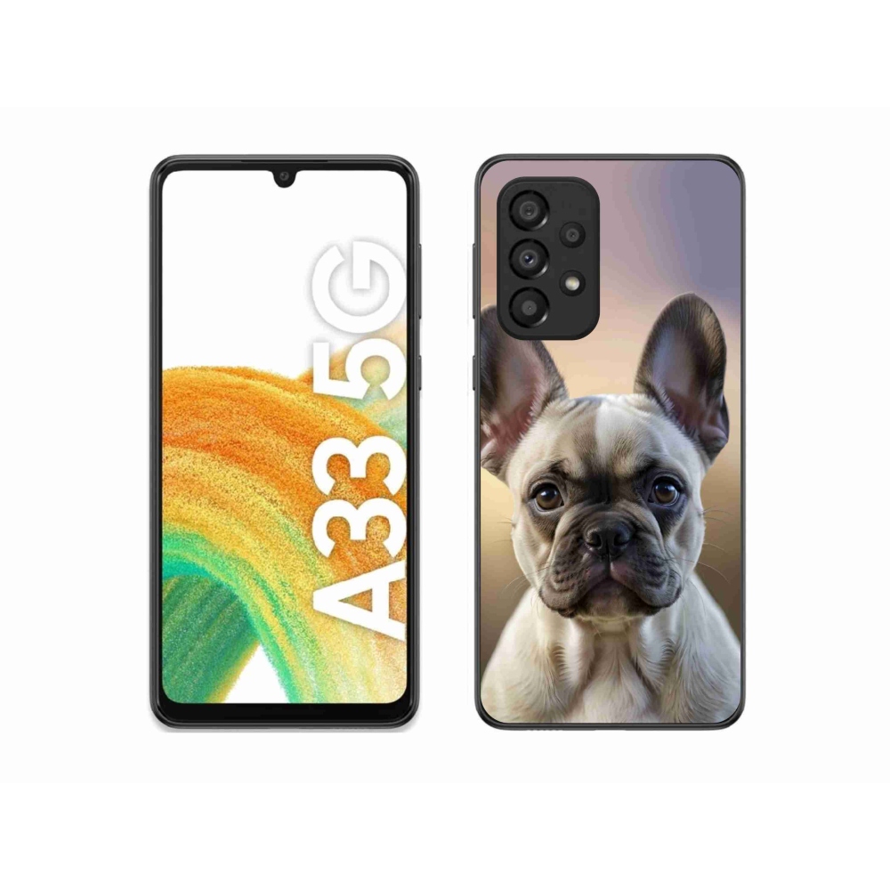 Gélový kryt mmCase na Samsung Galaxy A33 - roztomilý francúzsky buldoček