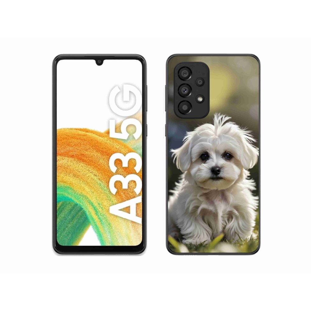 Gélový kryt mmCase na Samsung Galaxy A33 - roztomilý maltézsky psík