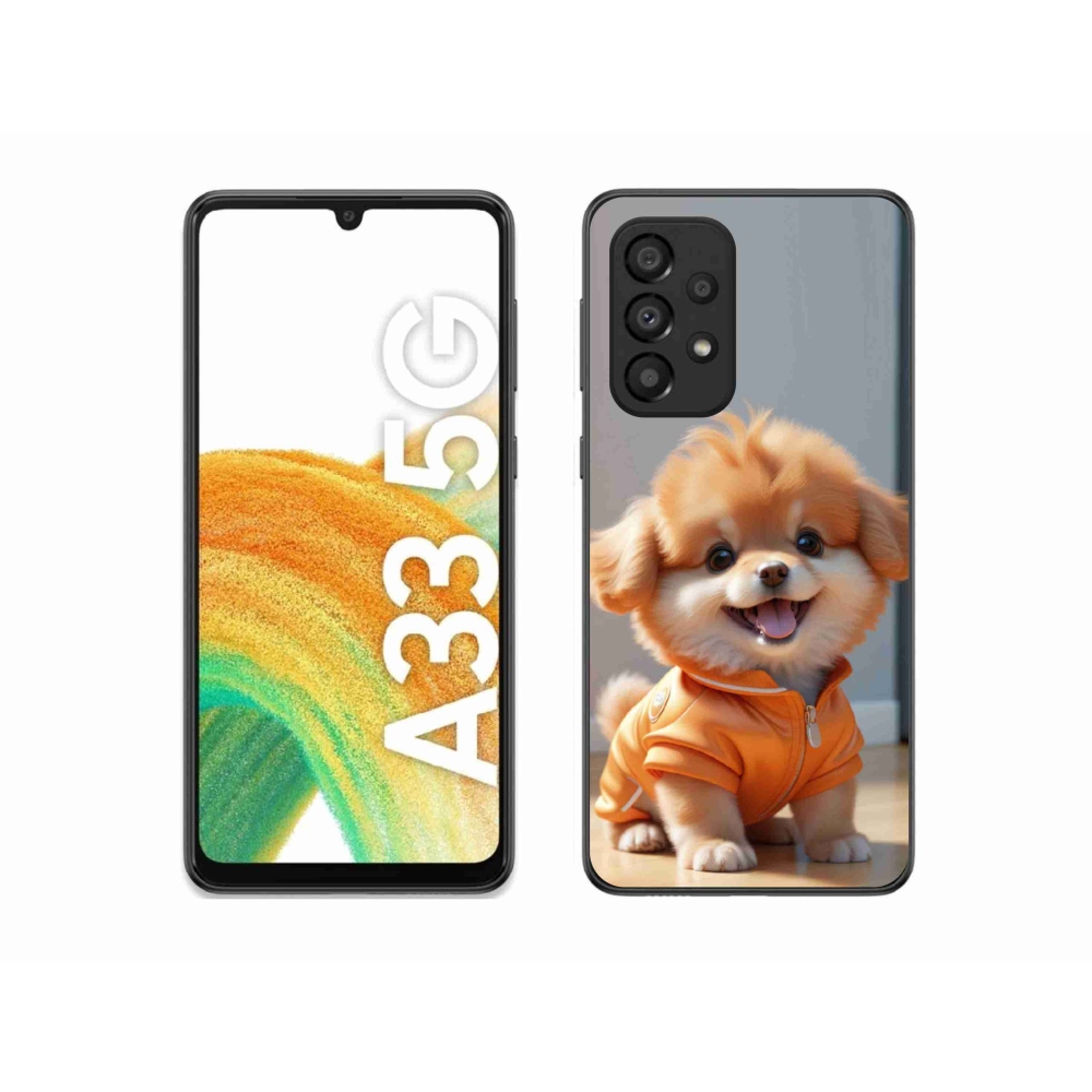 Gélový kryt mmCase na Samsung Galaxy A33 - roztomilý pomeranian v mikine