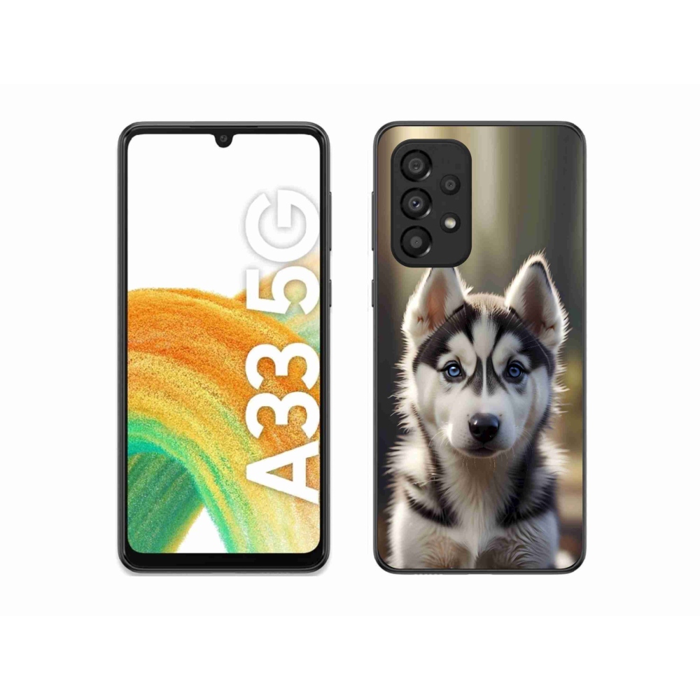 Gélový kryt mmCase na Samsung Galaxy A33 - roztomilý sibírsky husky