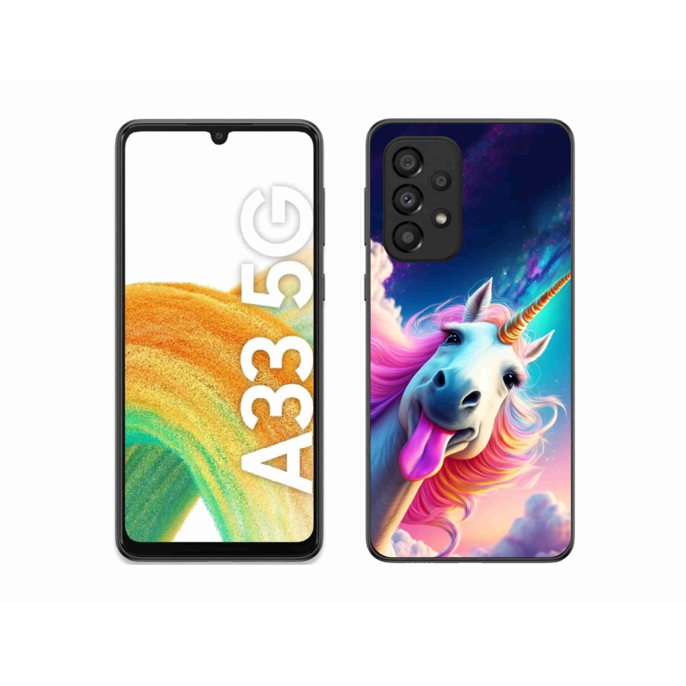Gélový kryt mmCase na Samsung Galaxy A33 - šialený jednorožec