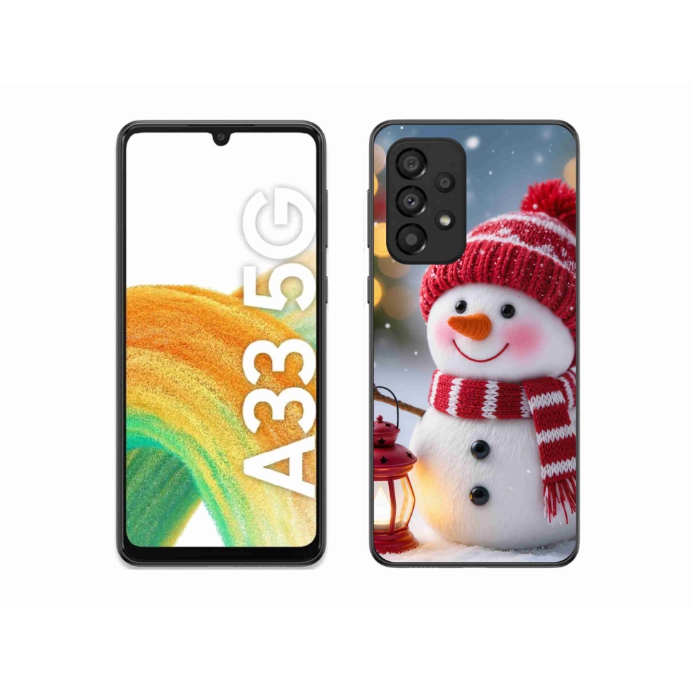 Gélový kryt mmCase na Samsung Galaxy A33 - snehuliak 2