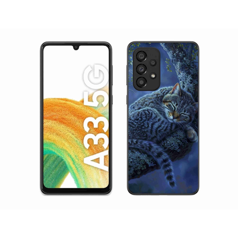 Gélový kryt mmCase na Samsung Galaxy A33 - spiaca mačka