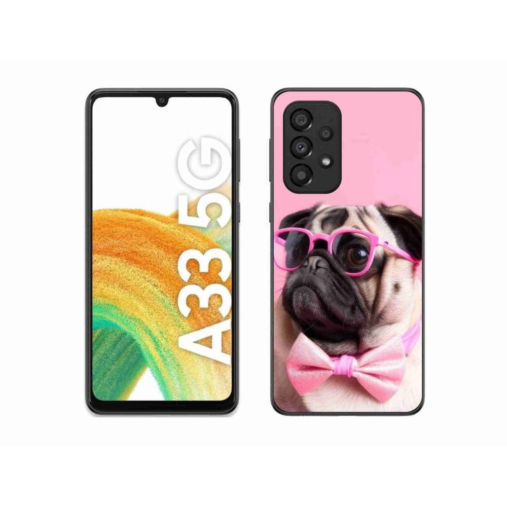 Gélový kryt mmCase na Samsung Galaxy A33 - štýlový mops