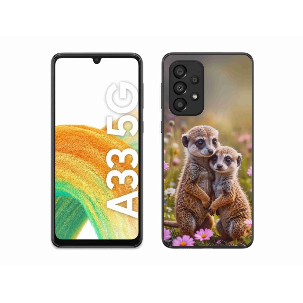Gélový kryt mmCase na Samsung Galaxy A33 - surikatí duo