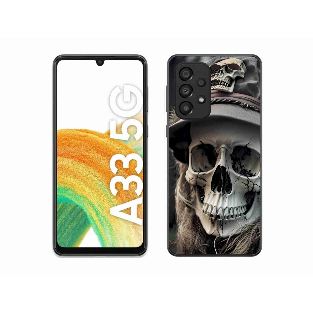 Gélový kryt mmCase na Samsung Galaxy A33 - temná lebka