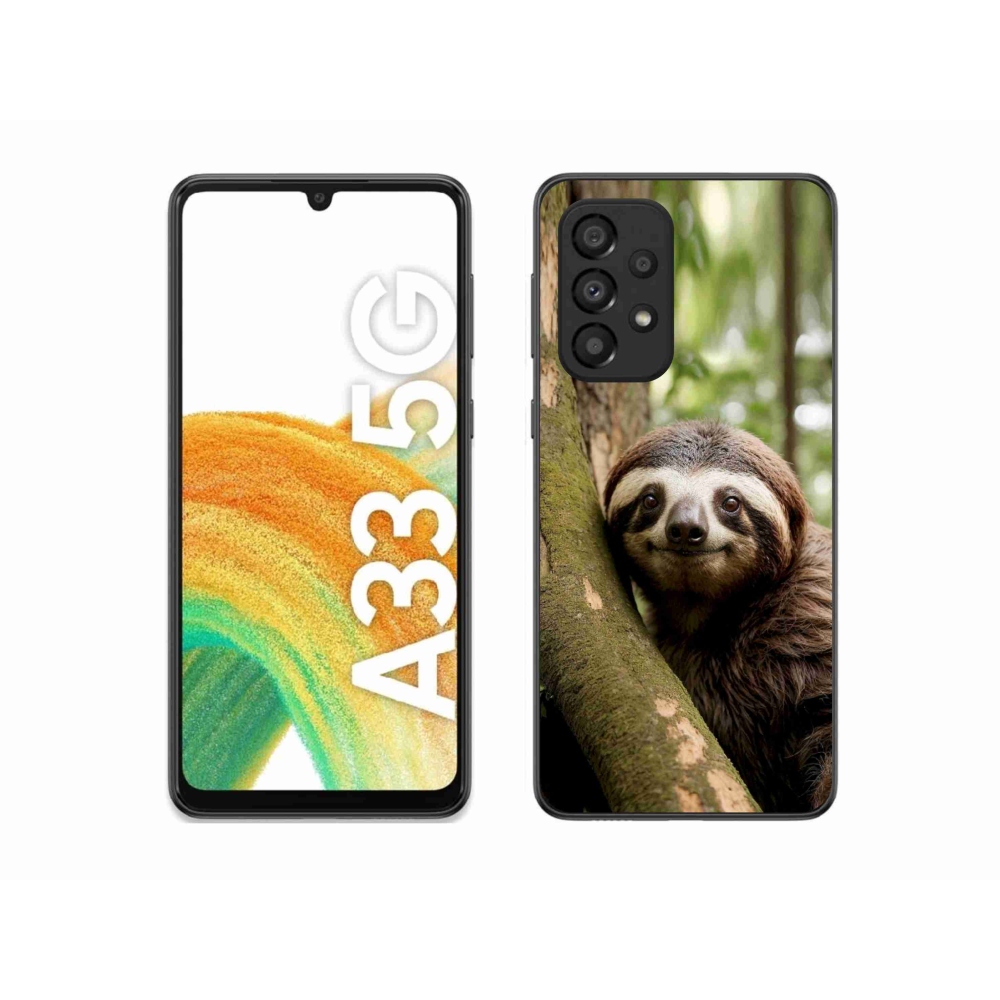 Gélový kryt mmCase na Samsung Galaxy A33 - usmievavý leňochod