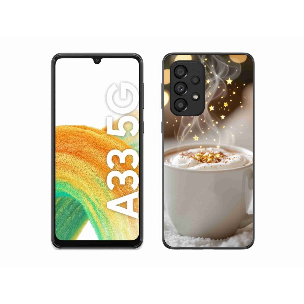 Gélový kryt mmCase na Samsung Galaxy A33 - vianočný horúci nápoj