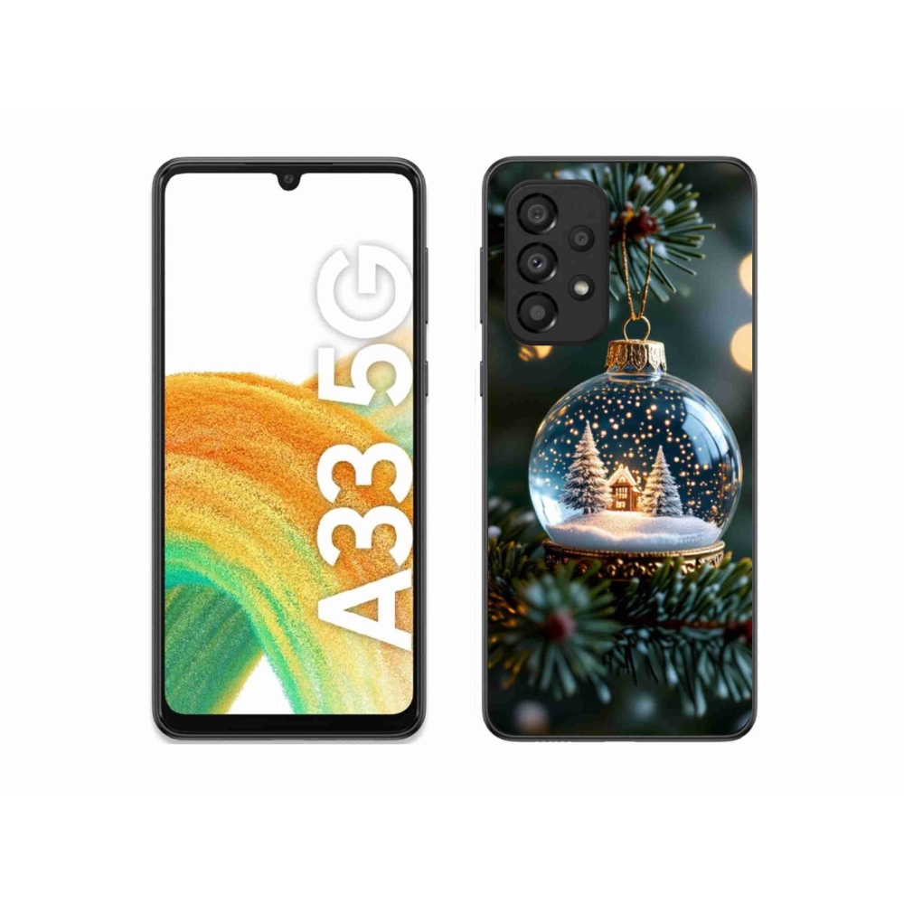 Gélový kryt mmCase na Samsung Galaxy A33 - vianočné gule 2