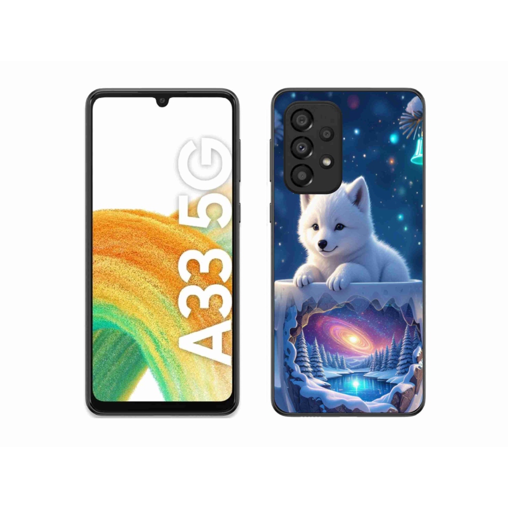 Gélový kryt mmCase na Samsung Galaxy A33 - vianočné šteňa