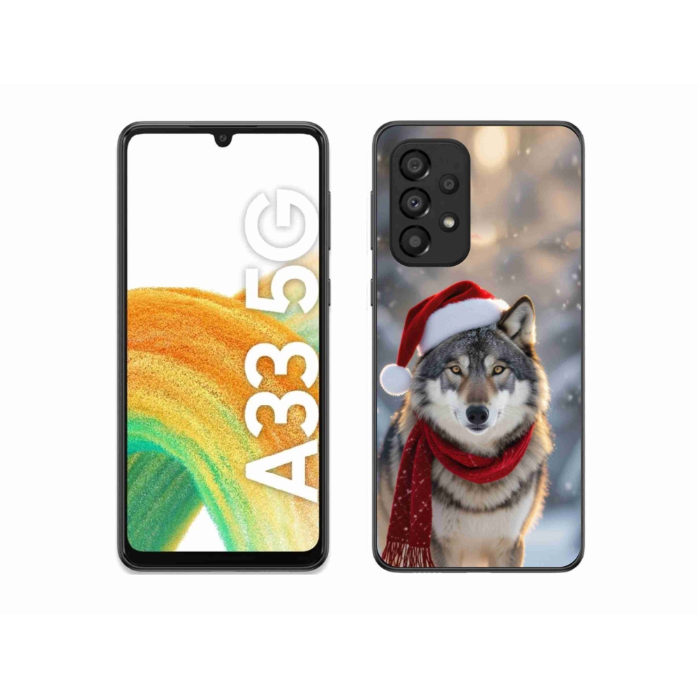 Gélový kryt mmCase na Samsung Galaxy A33 - vianočný vlk