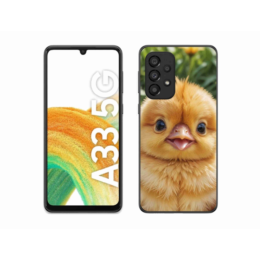 Gélový kryt mmCase na Samsung Galaxy A33 - veselé kuriatko
