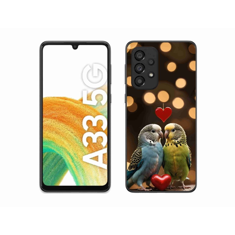 Gélový kryt mmCase na Samsung Galaxy A33 - zamilovaní papagáje
