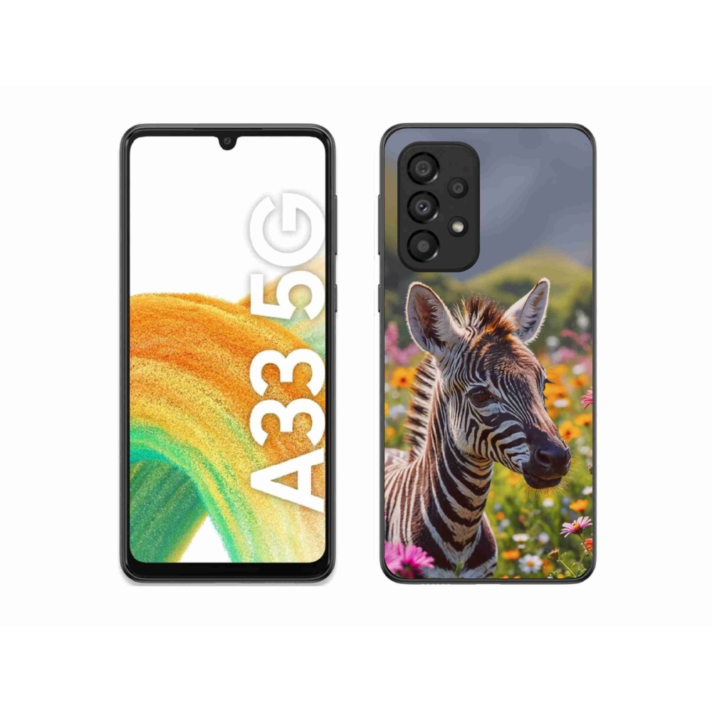 Gélový kryt mmCase na Samsung Galaxy A33 - zebra na lúke