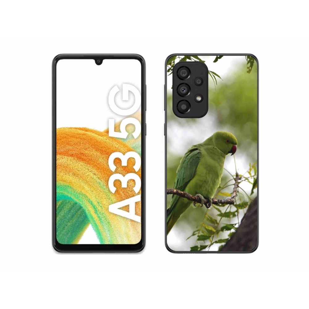 Gélový kryt mmCase na Samsung Galaxy A33 - zelený papagáj