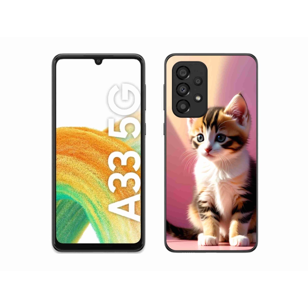 Gélový kryt mmCase na Samsung Galaxy A33 - zvedavé mačiatko 2
