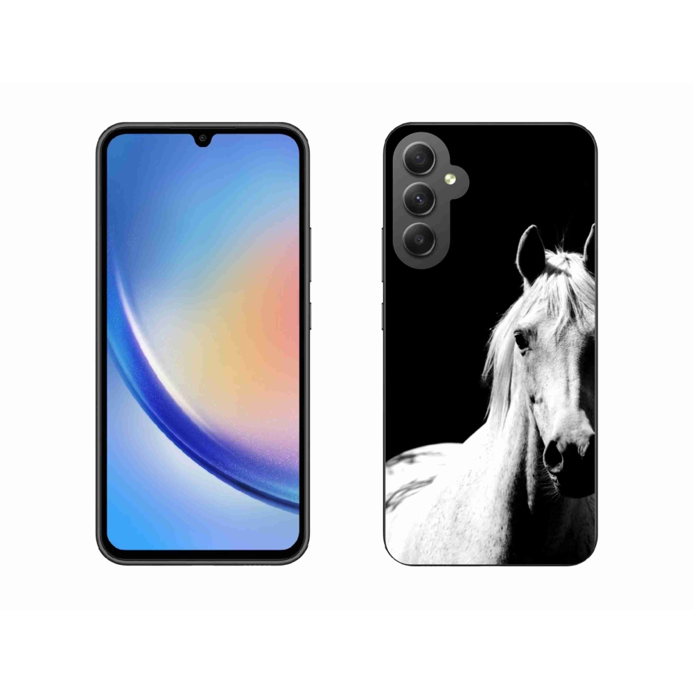 Gélový kryt mmCase na Samsung Galaxy A34 5G - biely kôň 5
