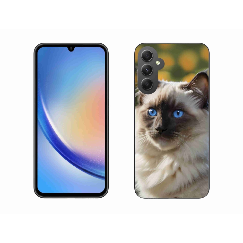 Gélový kryt mmCase na Samsung Galaxy A34 5G - biely ragdoll