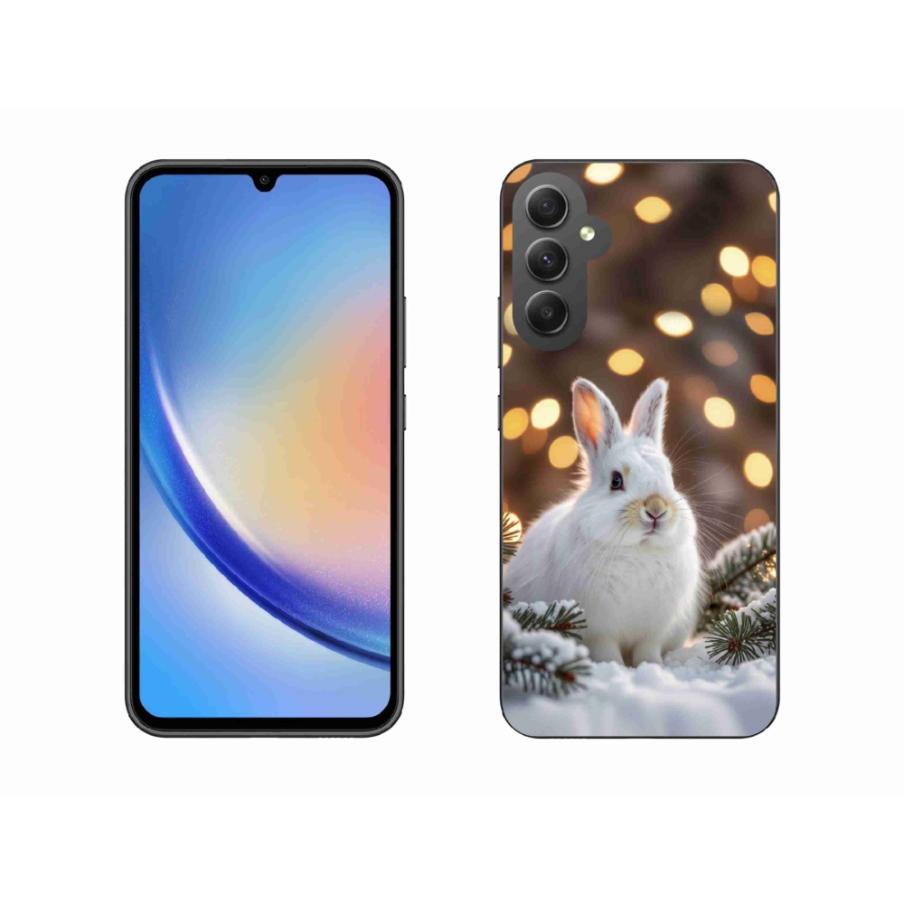 Gélový kryt mmCase na Samsung Galaxy A34 5G - biely zajac