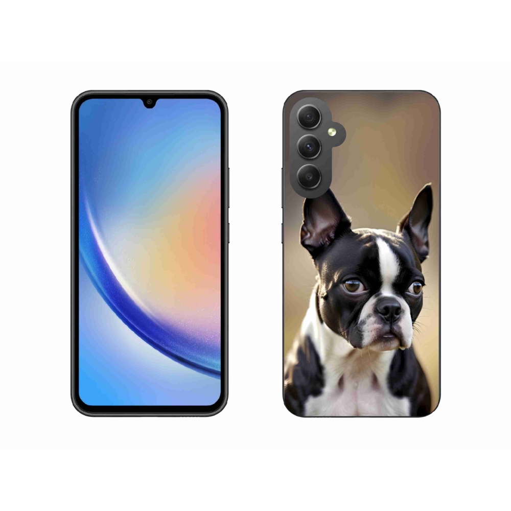 Gélový kryt mmCase na Samsung Galaxy A34 5G - bostonský teriér