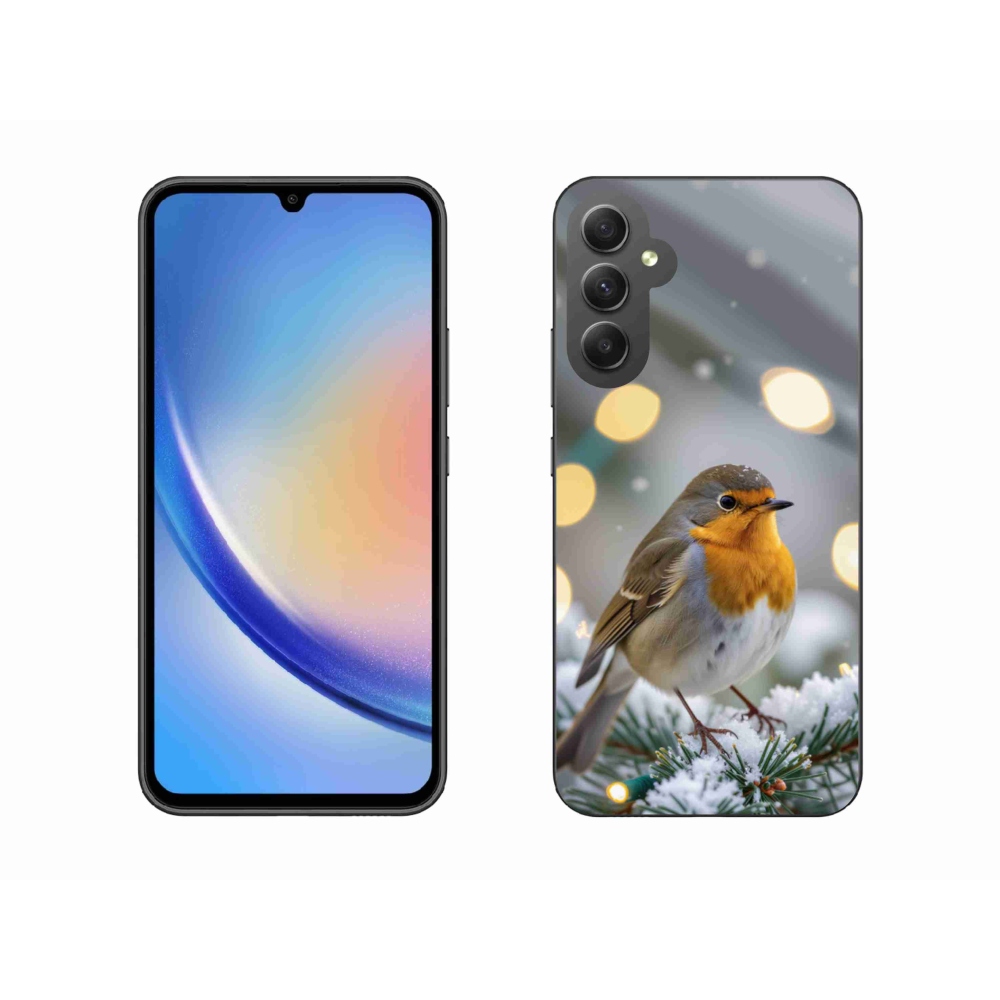 Gélový kryt mmCase na Samsung Galaxy A34 5G - červienka v zime