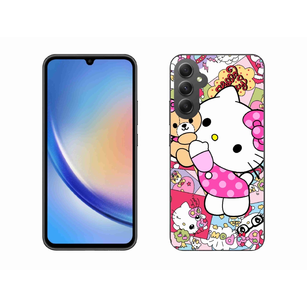 Gélový kryt mmCase na Samsung Galaxy A34 5G - cute kitty