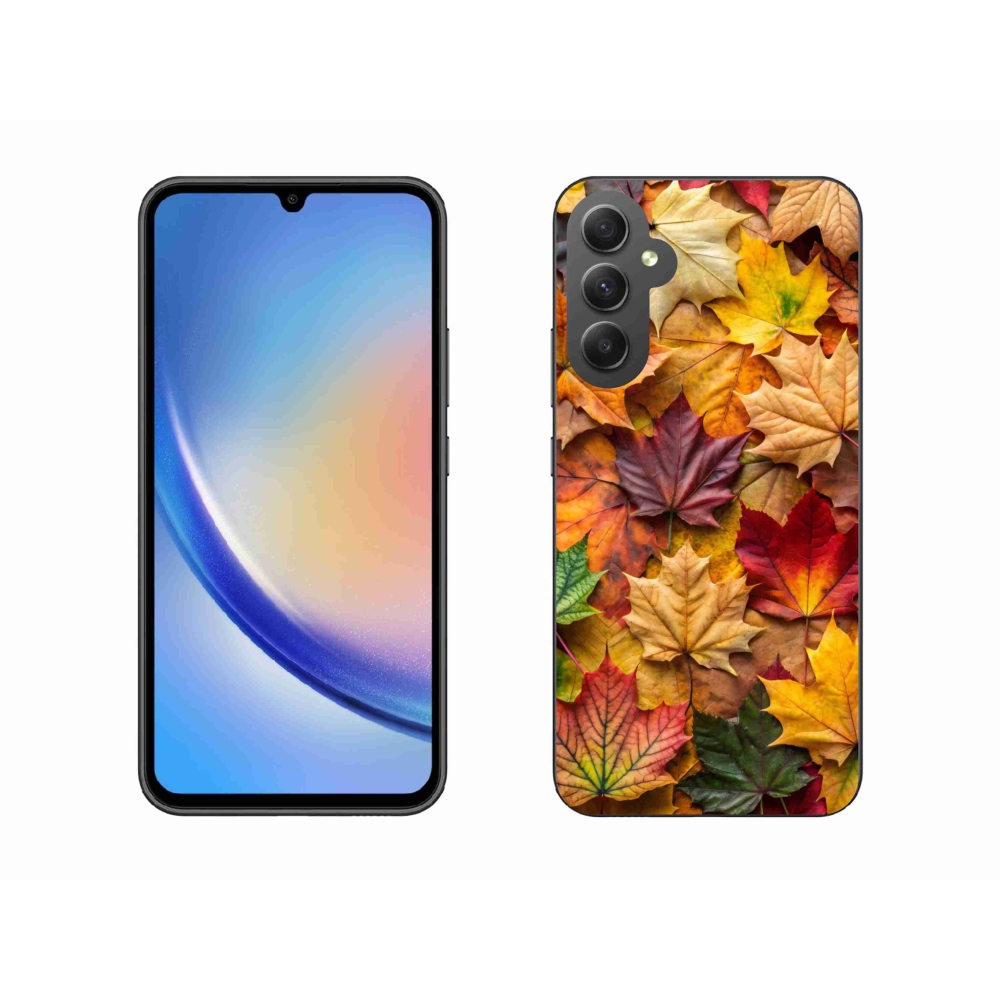Gélový kryt mmCase na Samsung Galaxy A34 5G - javorové listy 2