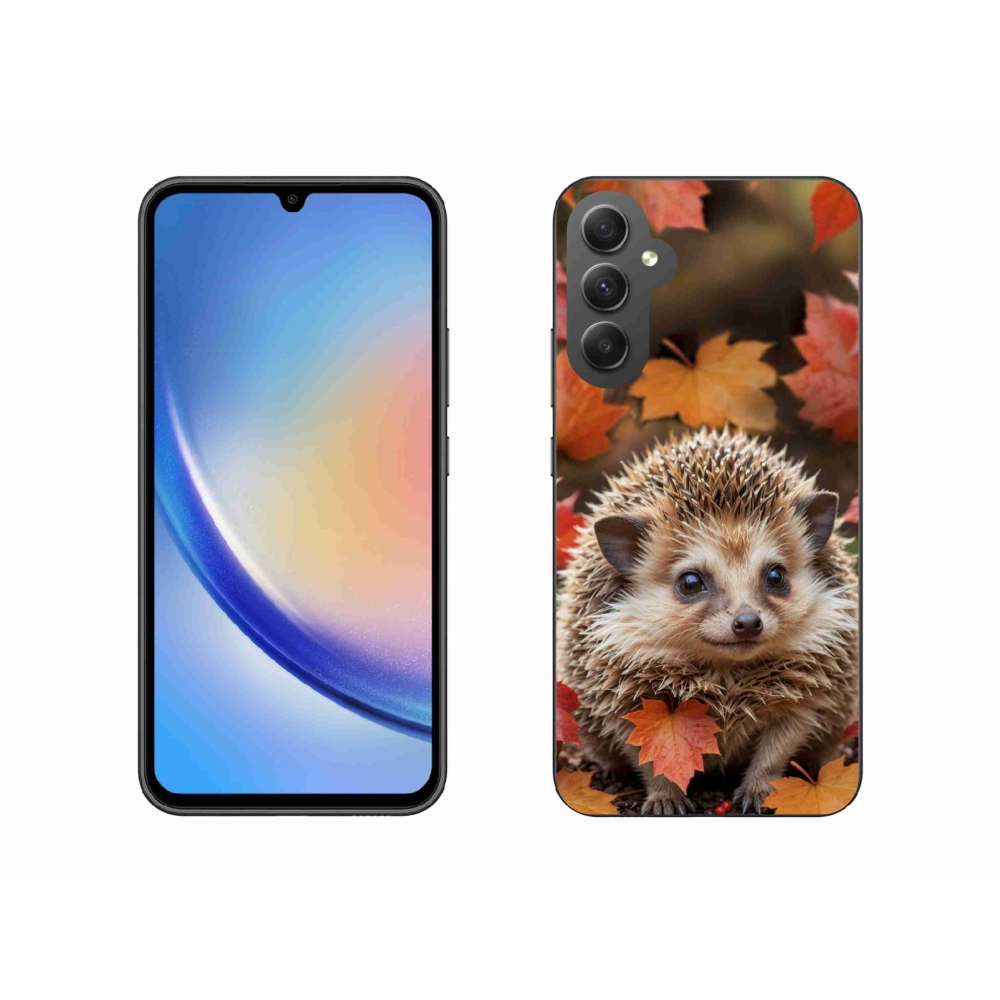 Gélový kryt mmCase na Samsung Galaxy A34 5G - ježko v lístia